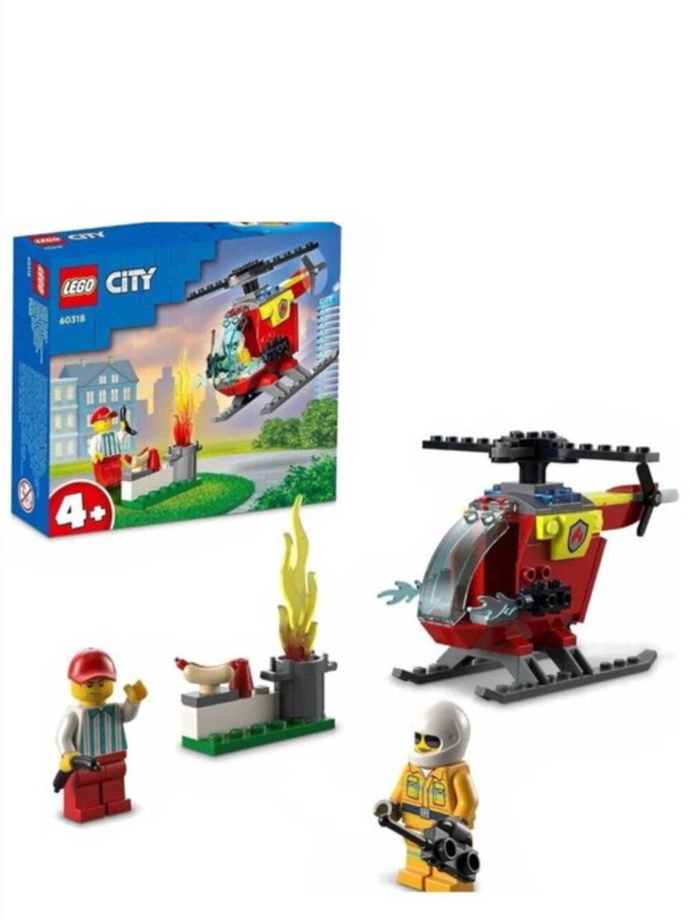 Lego City Fire Helicopter Toy 60318 for Preschool Kids  NewIn Box